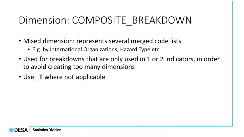 dimension composite breakdown