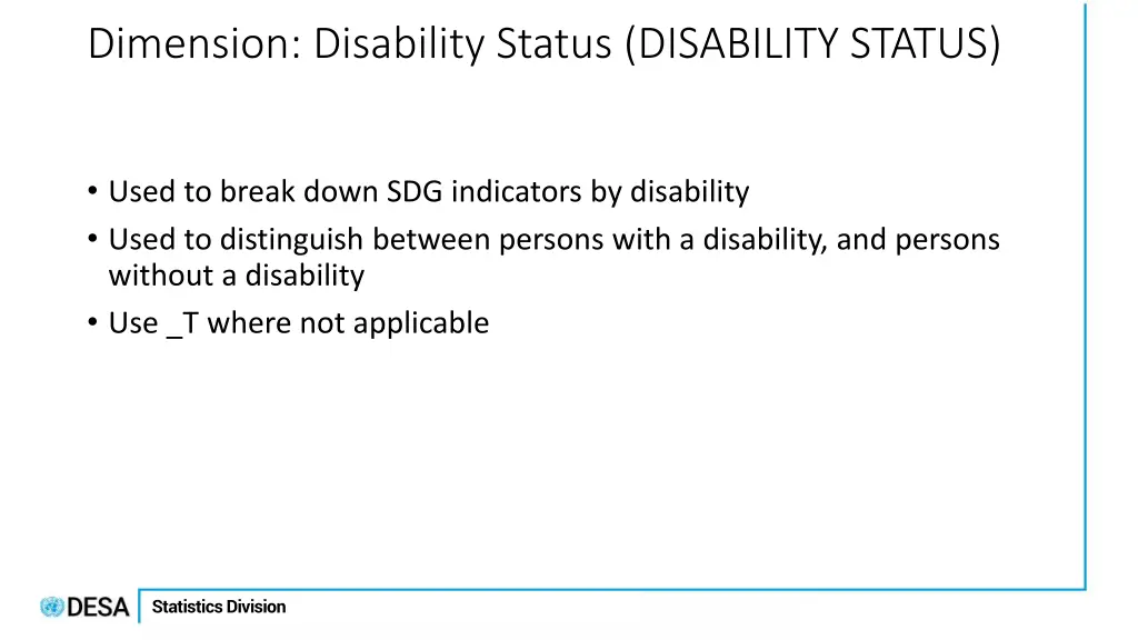 dimension disability status disability status