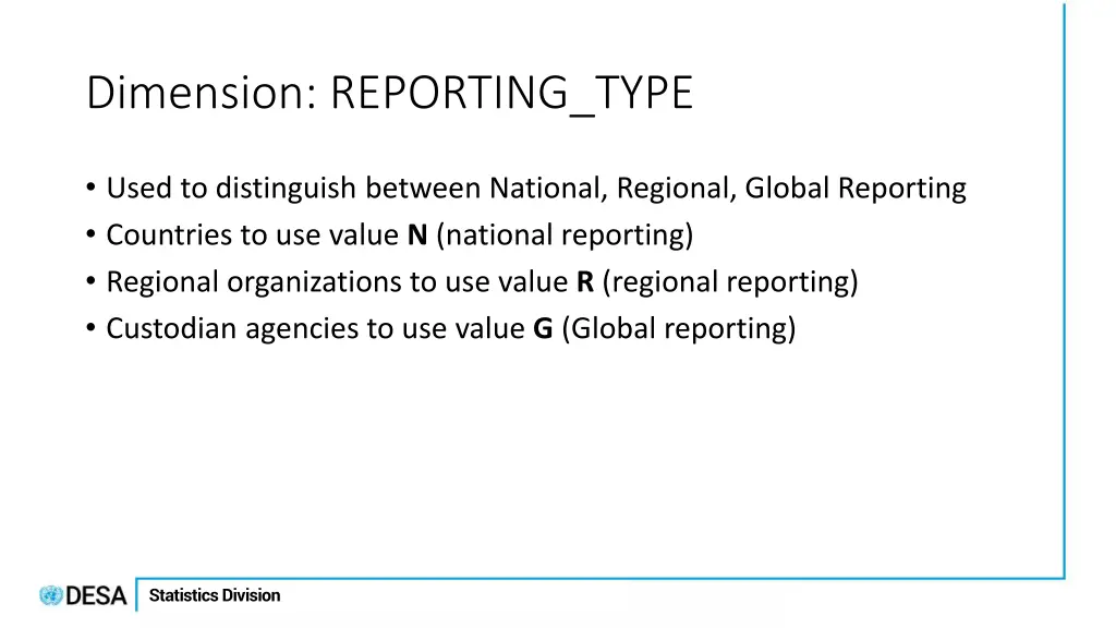 dimension reporting type