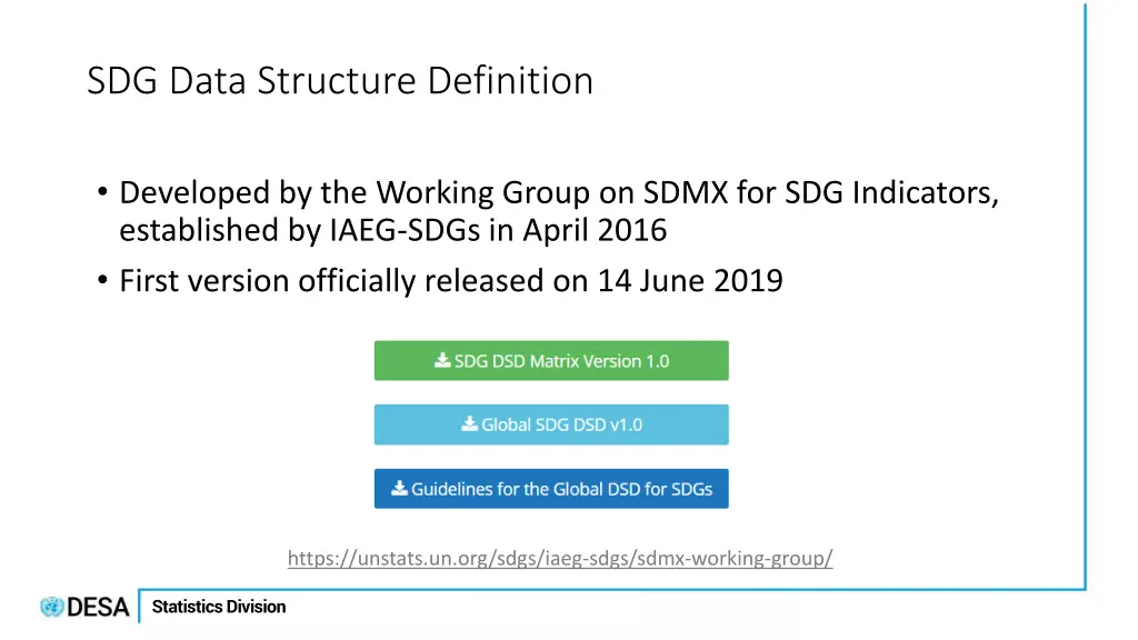 sdg data structure definition
