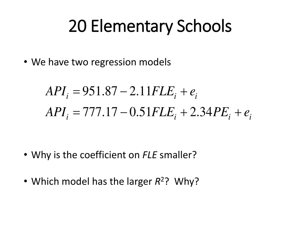 20 elementary schools 20 elementary schools