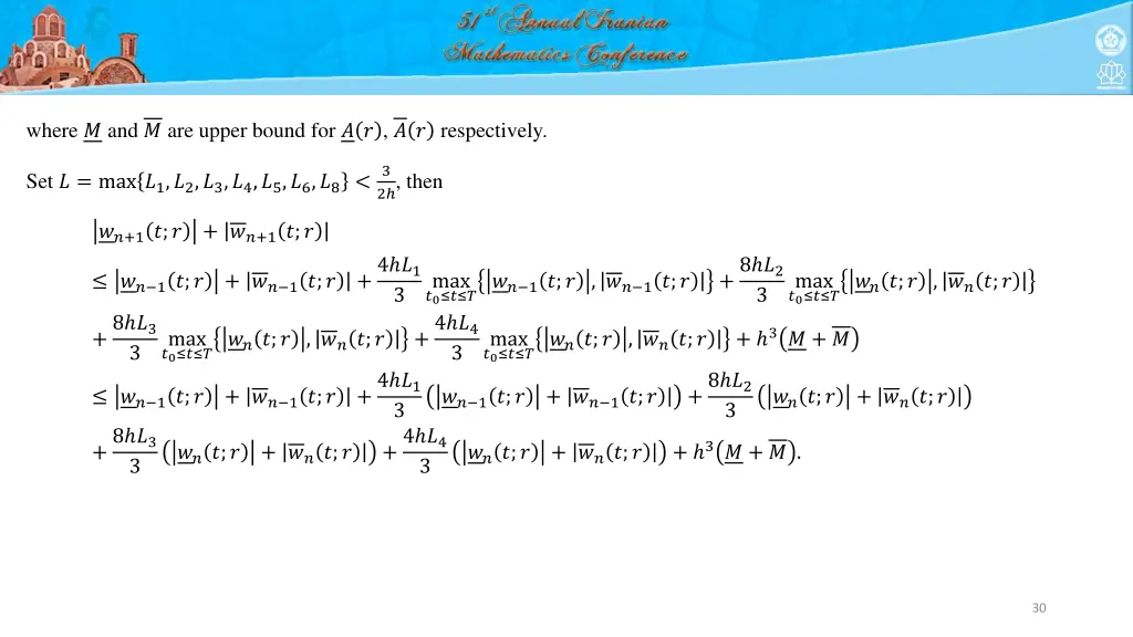 where and are upper bound for respectively