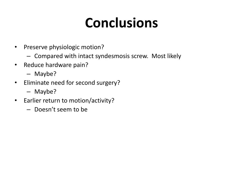 conclusions 1