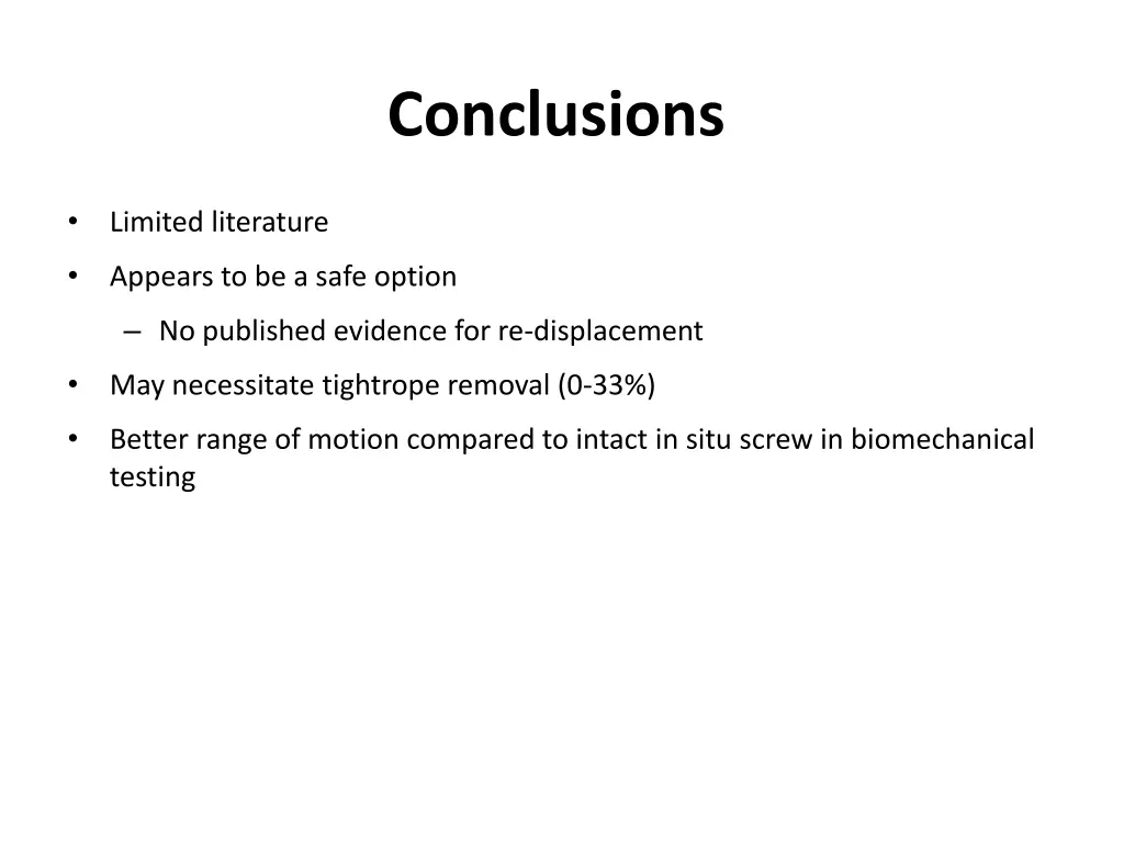 conclusions