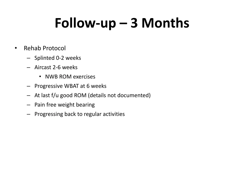 follow up 3 months
