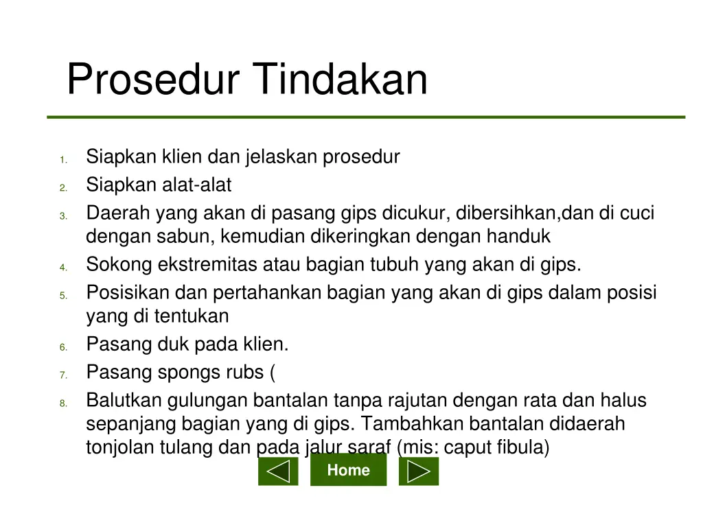 prosedur tindakan
