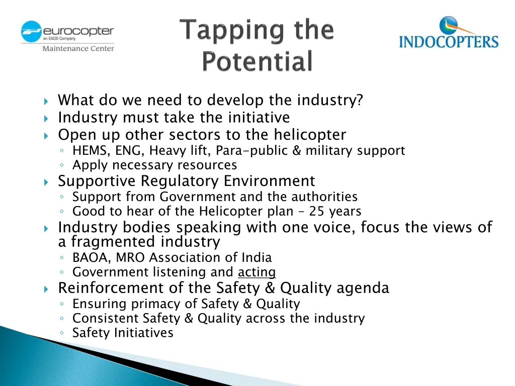 what do we need to develop the industry industry