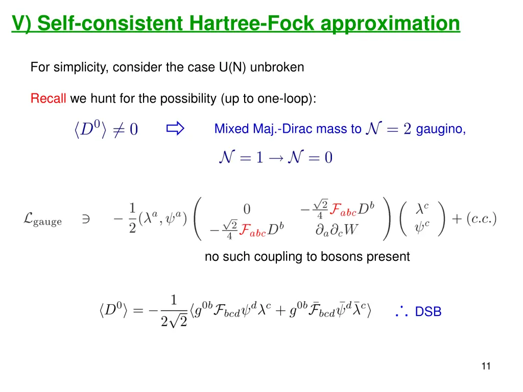 v self consistent hartree fock approximation
