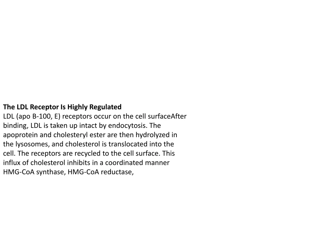 the ldl receptor is highly regulated