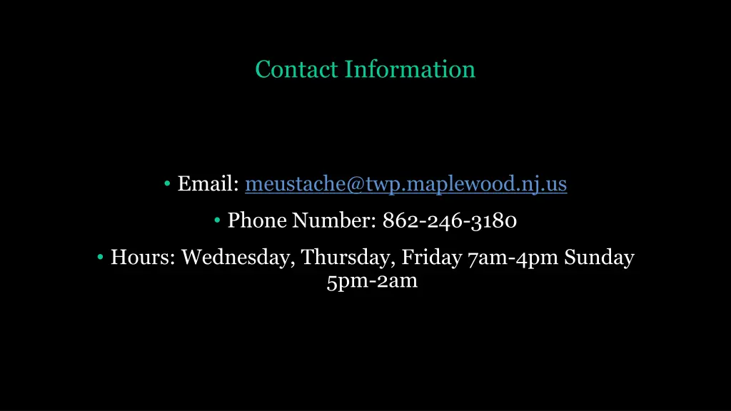 contact information