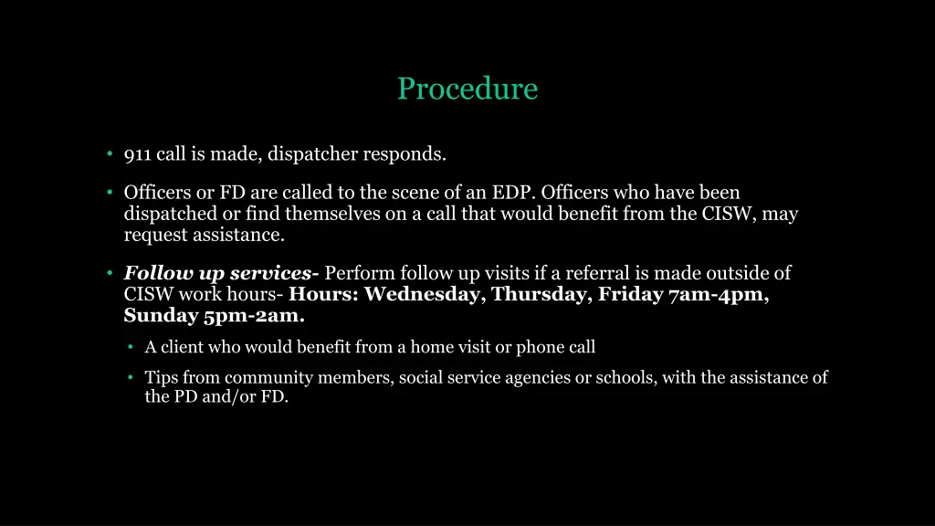 procedure