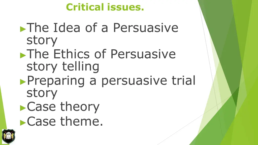 critical issues