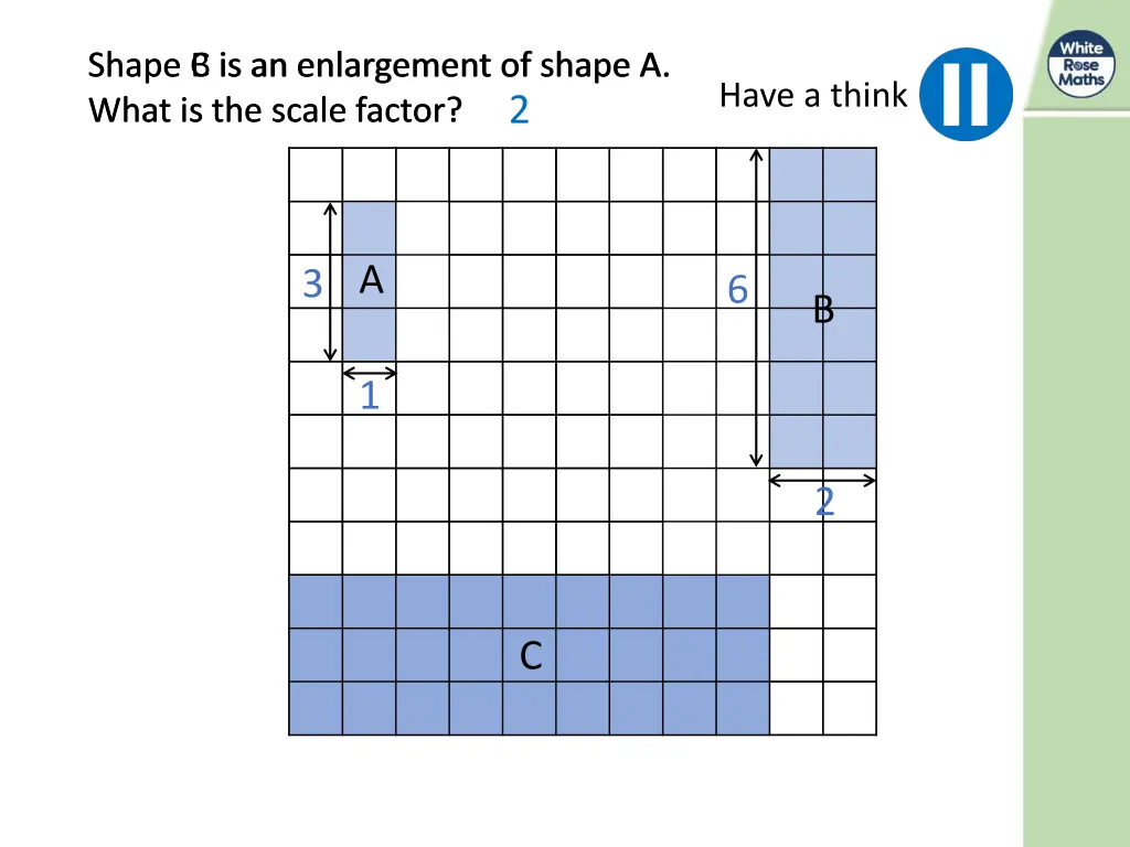 shape b is an enlargement of shape a what