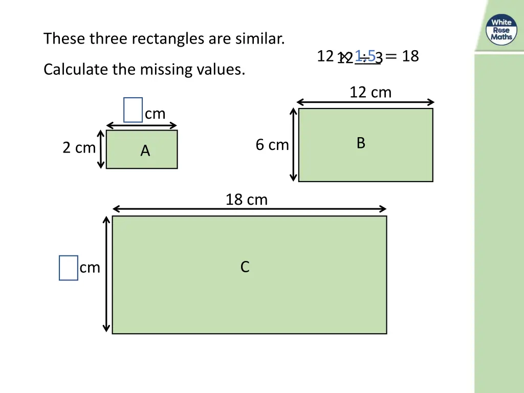 these three rectangles are similar 1