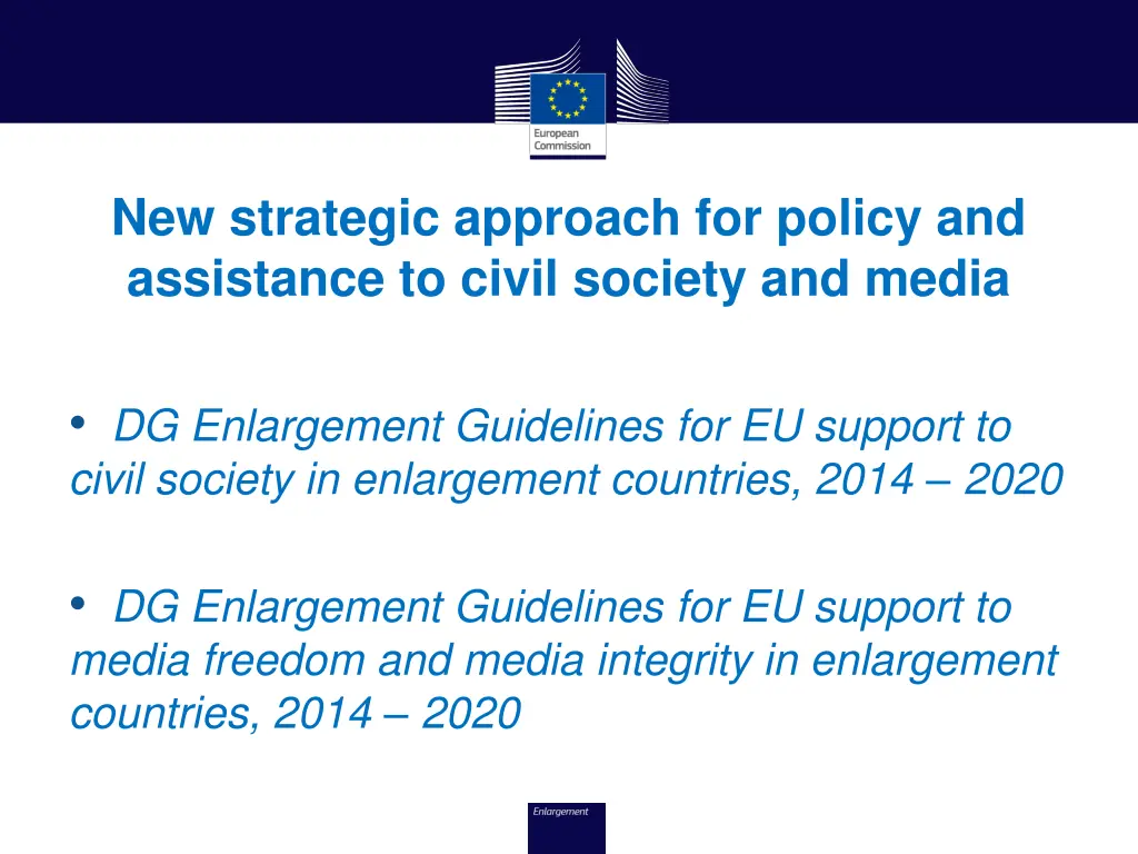 new strategic approach for policy and assistance