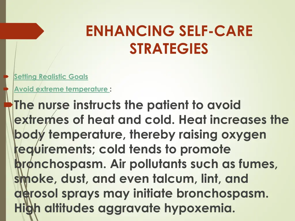 enhancing self care strategies