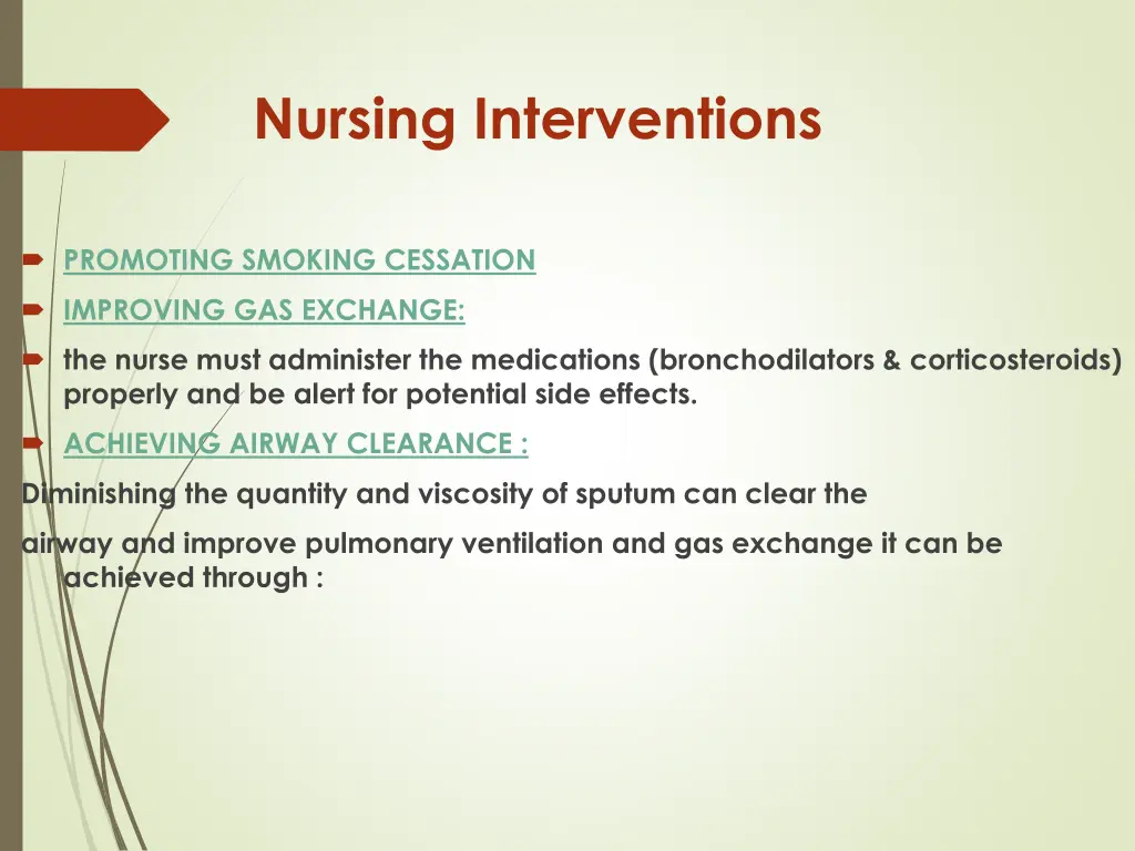 nursing interventions