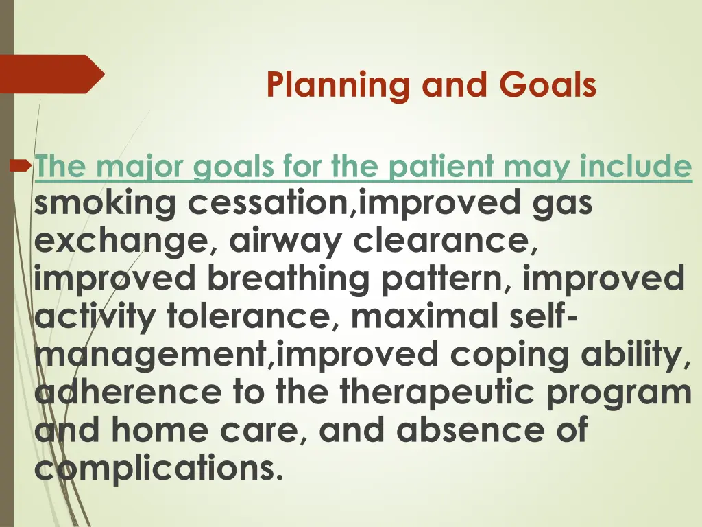 planning and goals