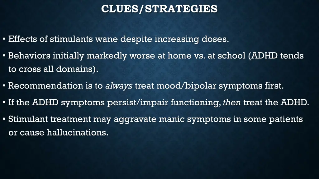clues strategies