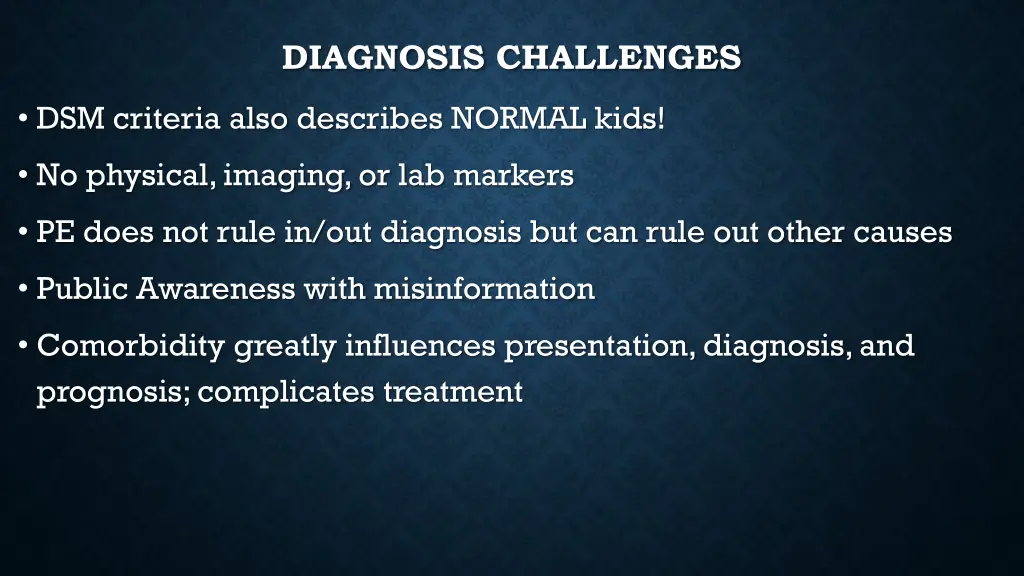 diagnosis challenges