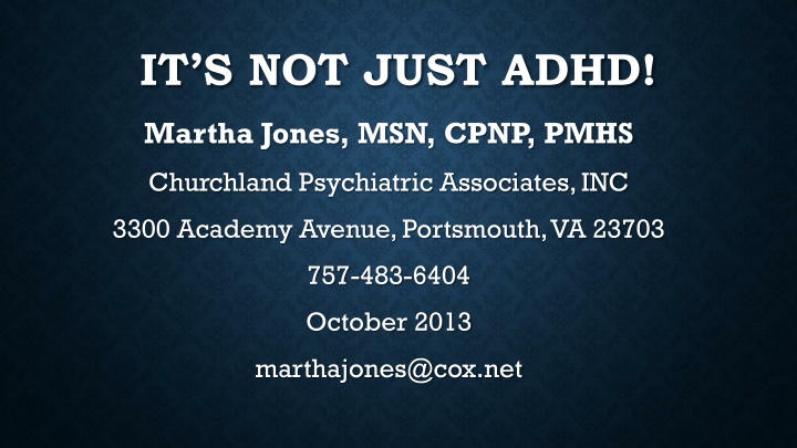 it s not just adhd