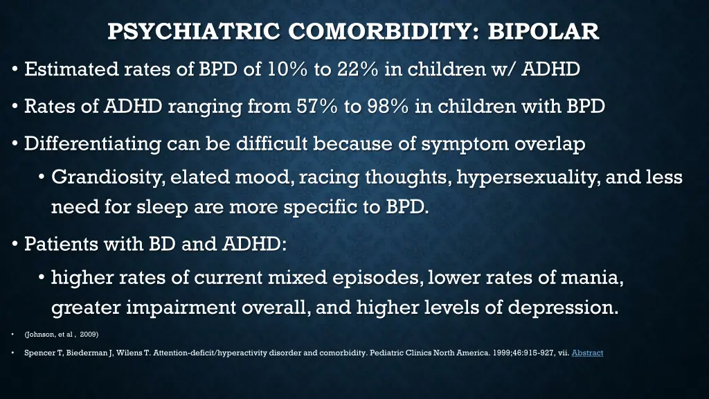 psychiatric comorbidity bipolar