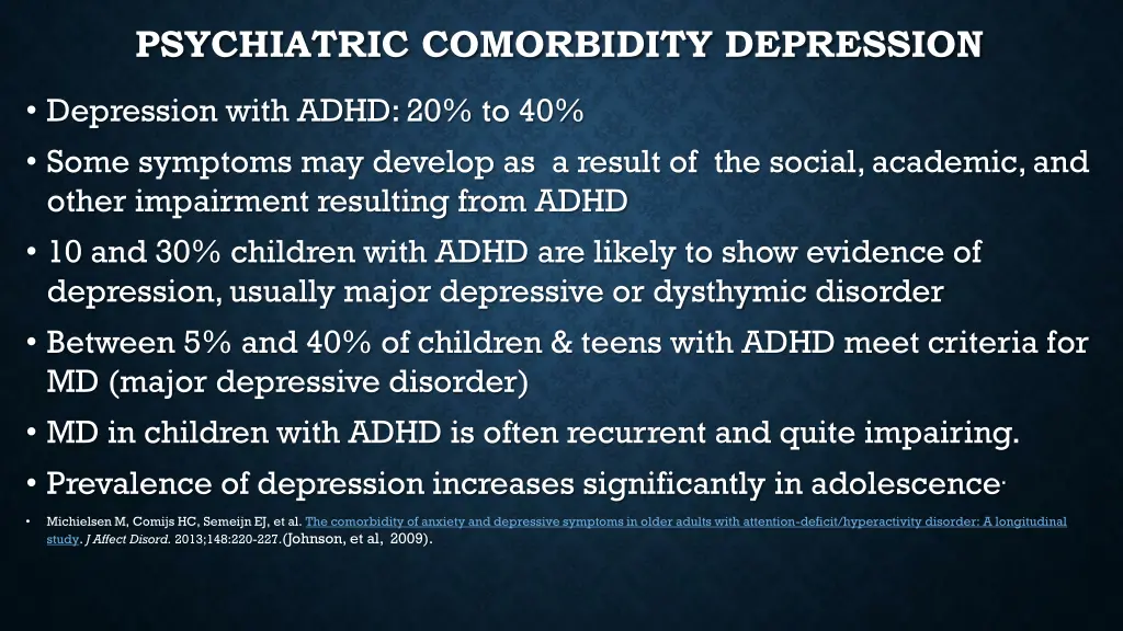 psychiatric comorbidity depression