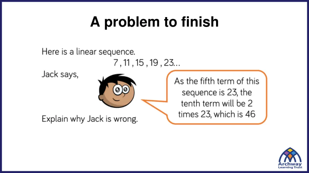 a problem to finish