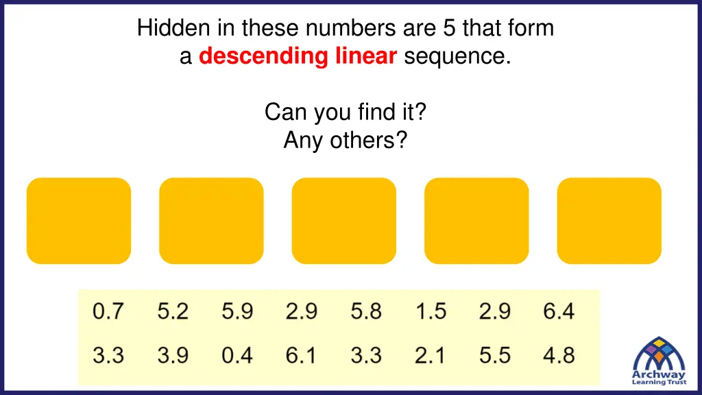 hidden in these numbers are 5 that form 1
