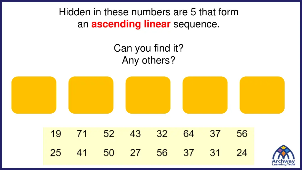 hidden in these numbers are 5 that form