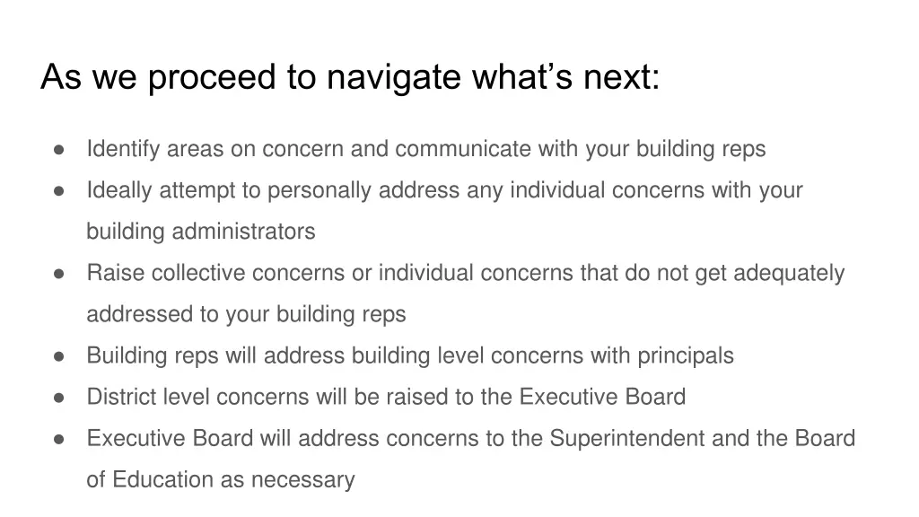 as we proceed to navigate what s next