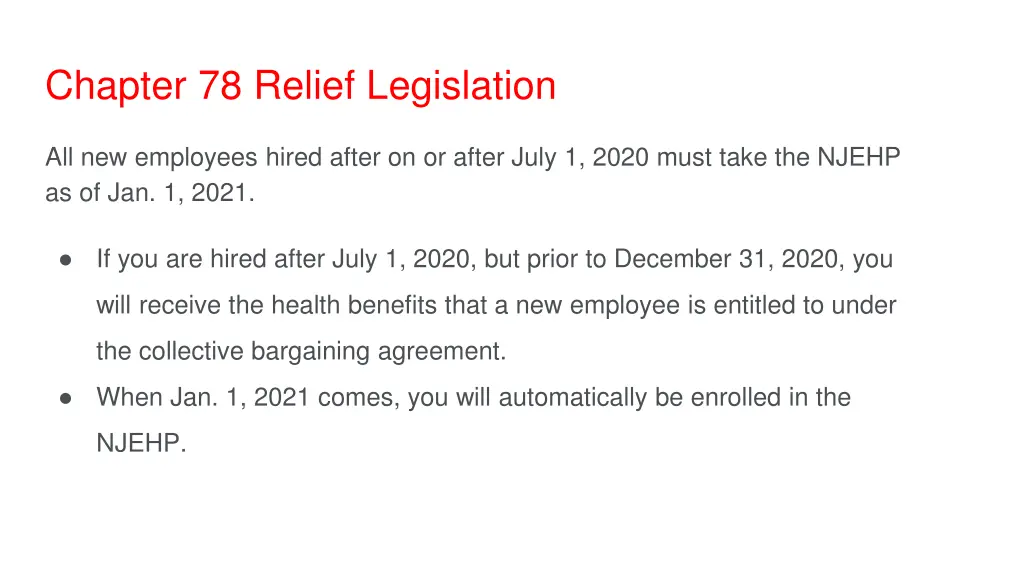chapter 78 relief legislation 1