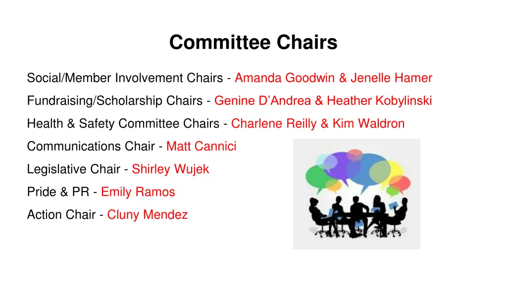 committee chairs