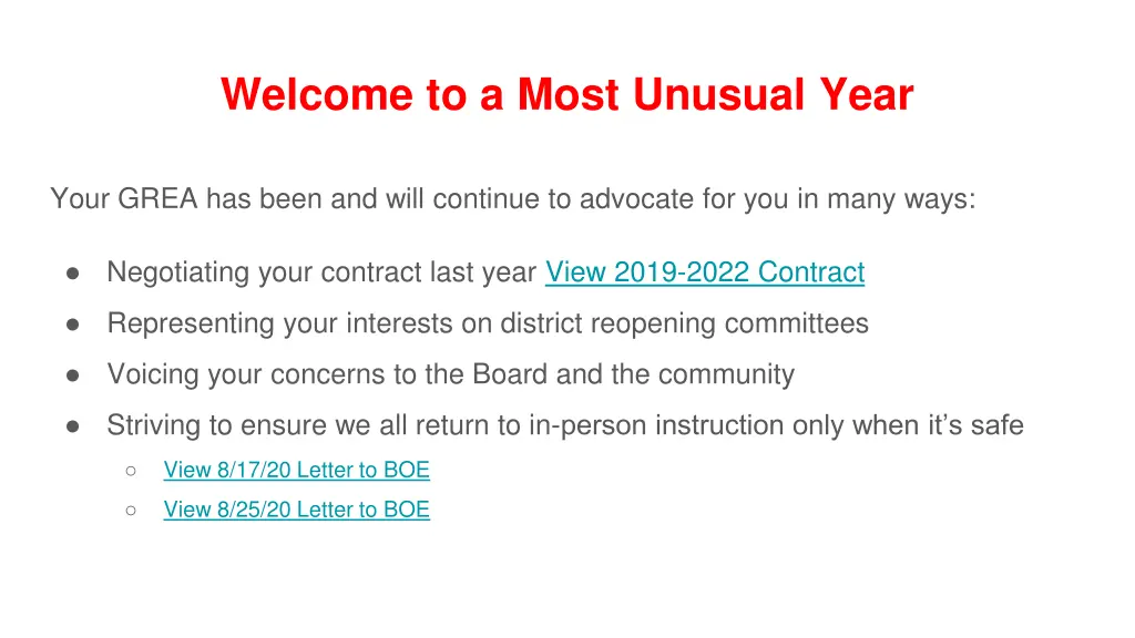 welcome to a most unusual year