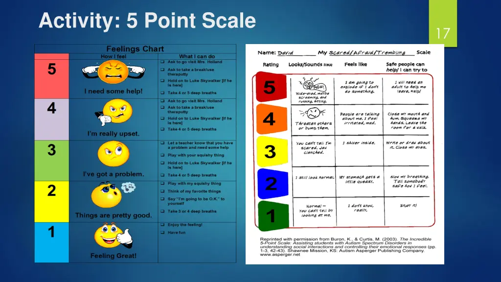 activity 5 point scale