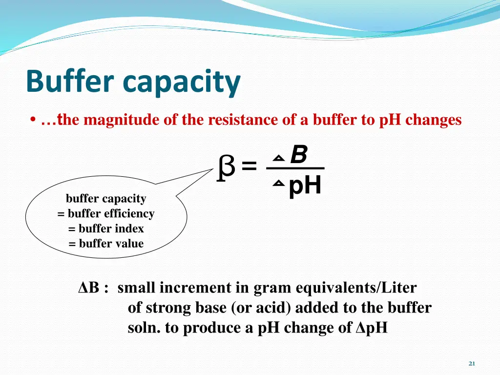 buffer capacity