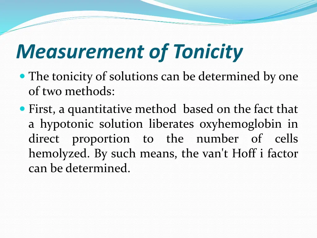 measurement of tonicity