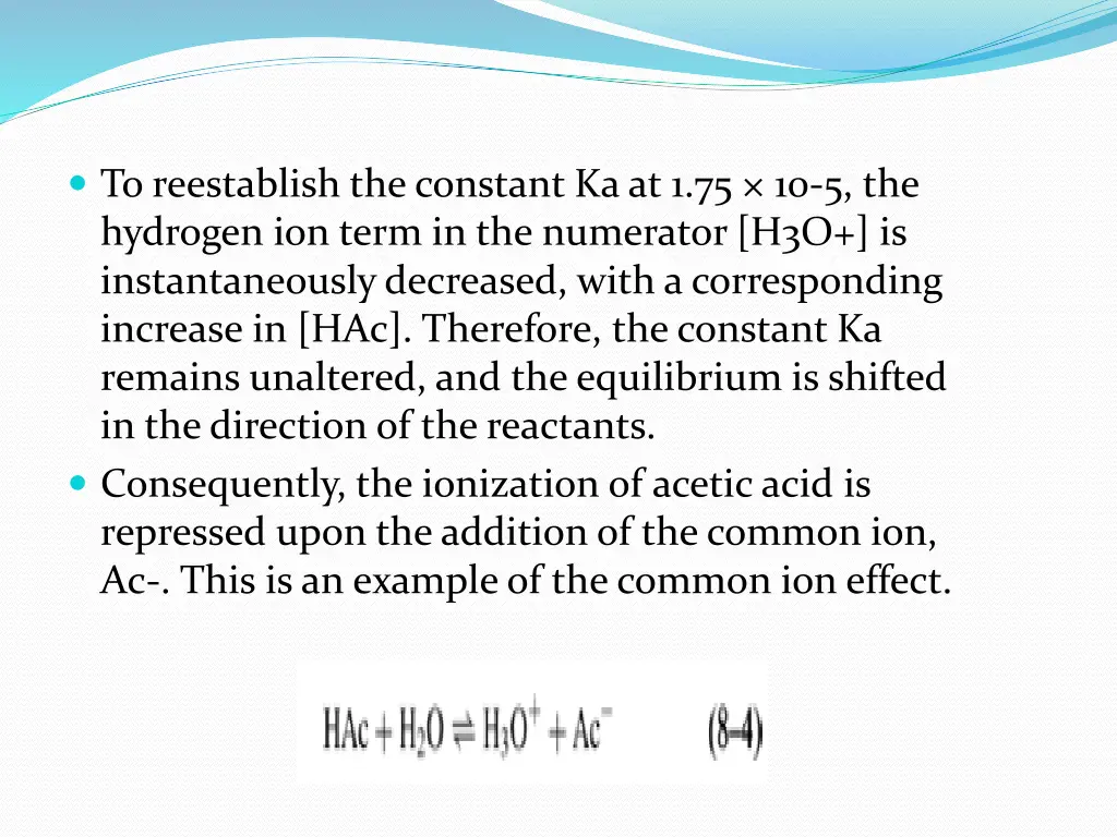 to reestablish the constant