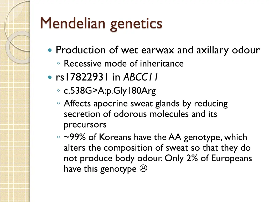 mendelian genetics
