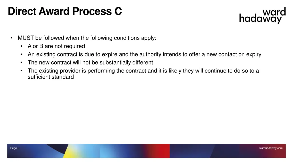 direct award process c