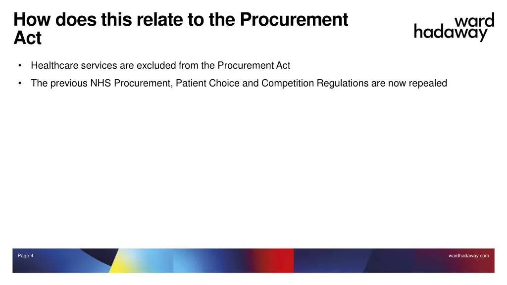 how does this relate to the procurement act