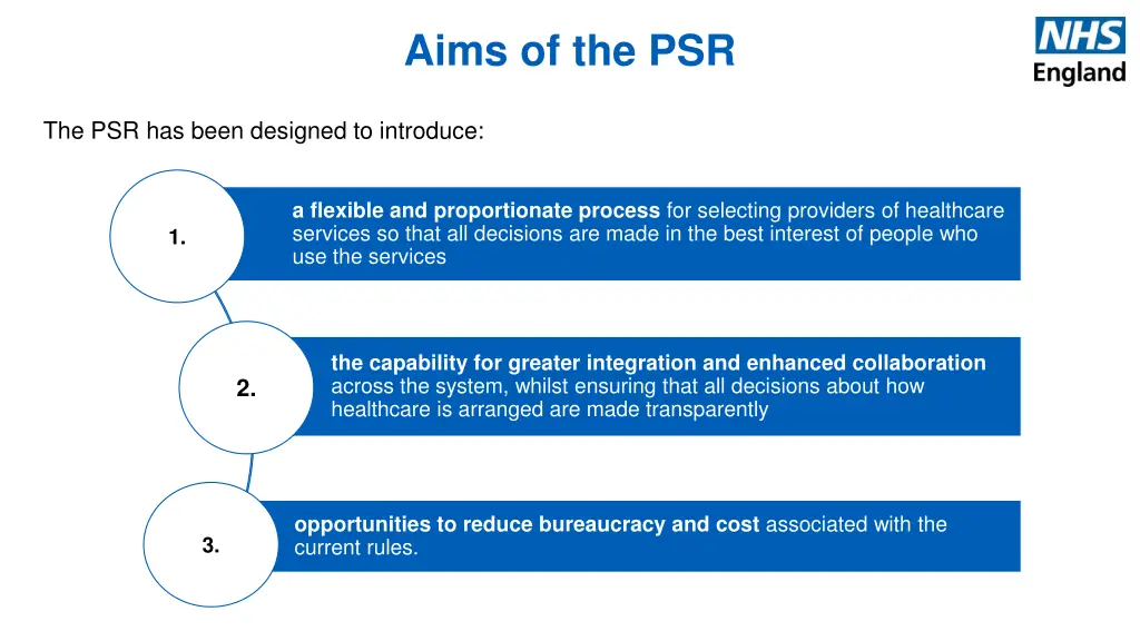 aims of the psr