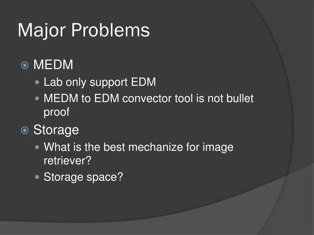 major problems 1