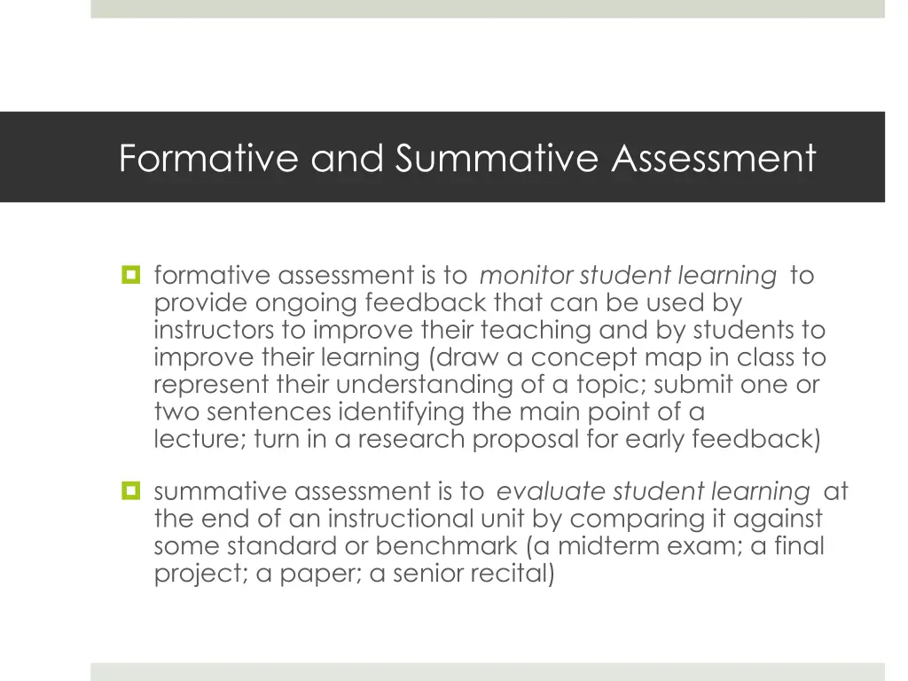 formative and summative assessment