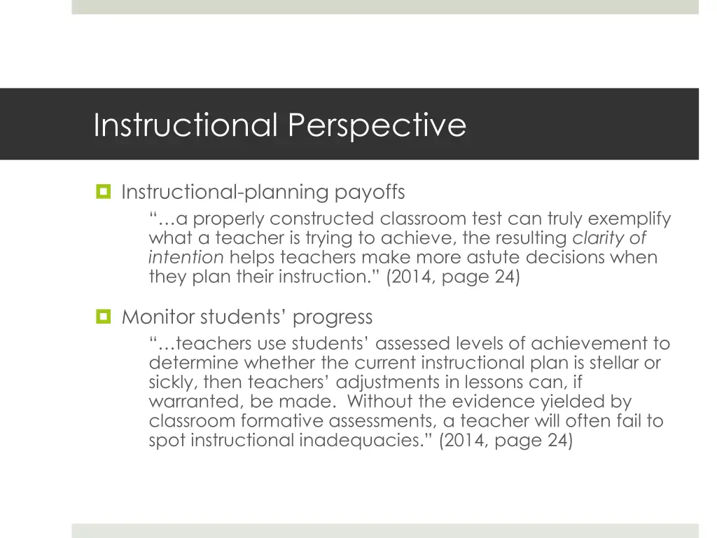 instructional perspective