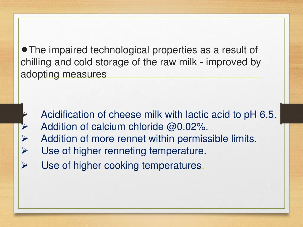 l the impaired technological properties