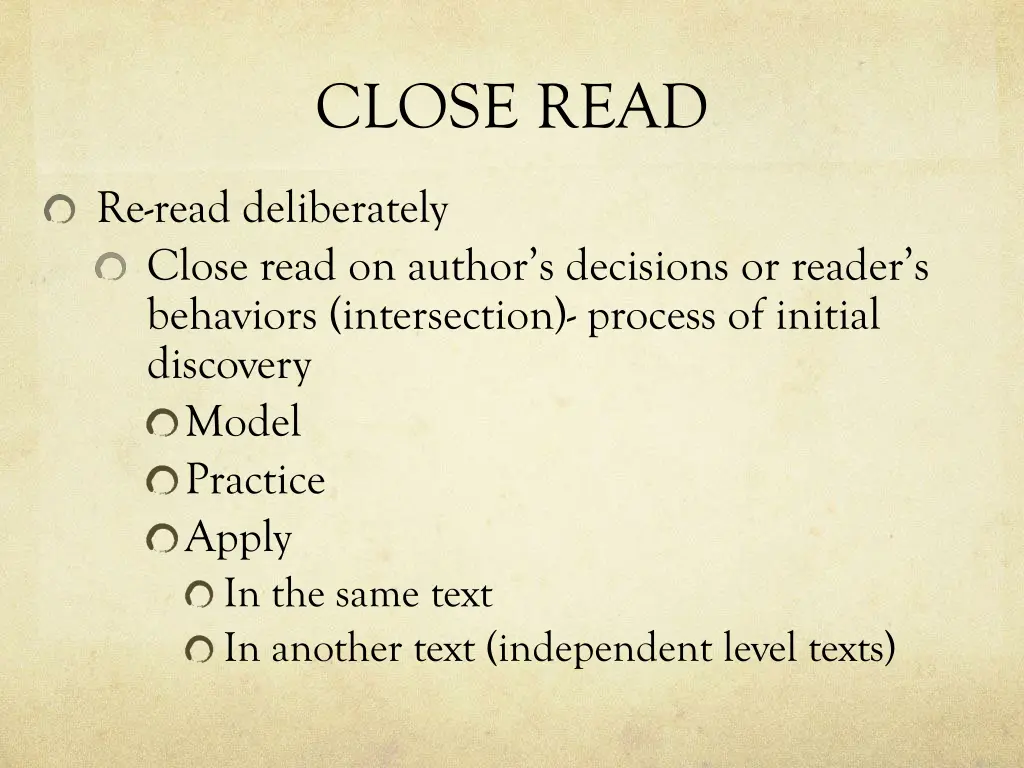close read