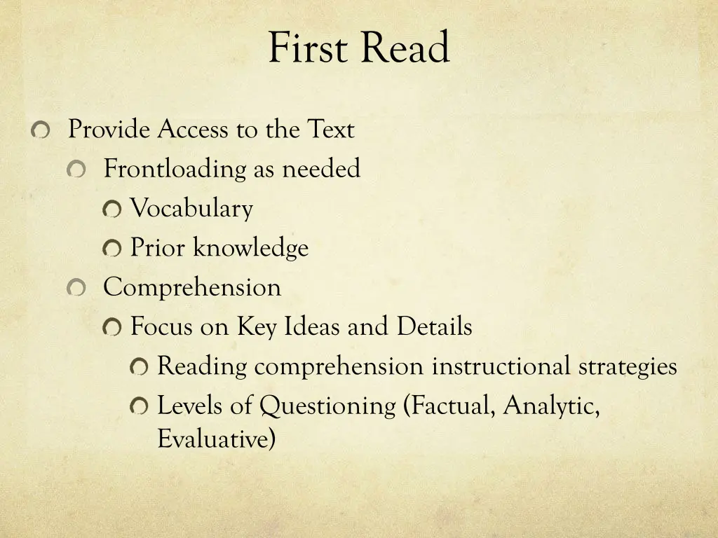first read