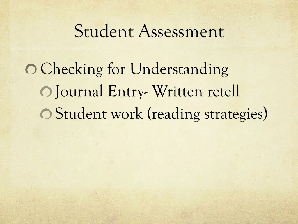 student assessment