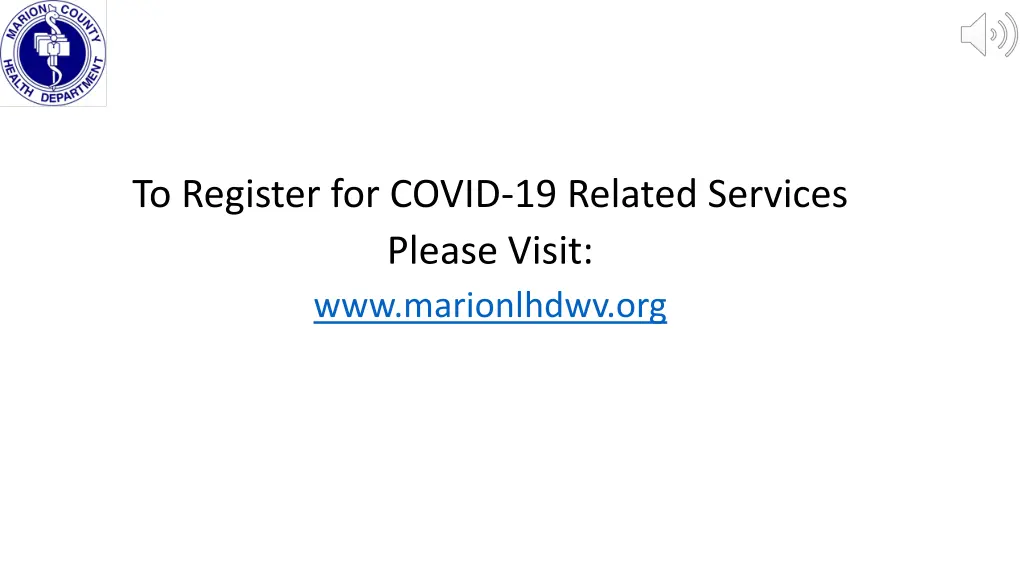 to register for covid 19 related services please